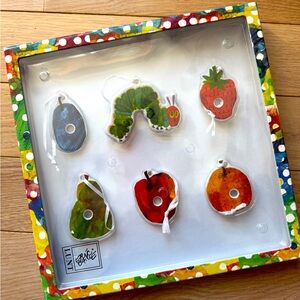 RARE Lunt Silversmiths x Eric Carle The Hungry Caterpillar Ceramic Ornament Set